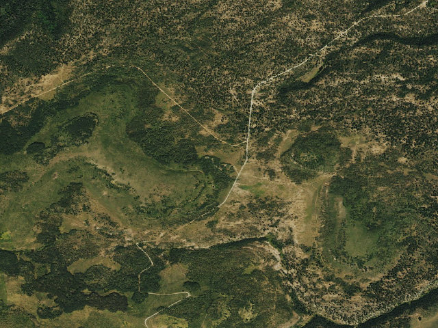 Aerial image of Divide Forks Campground