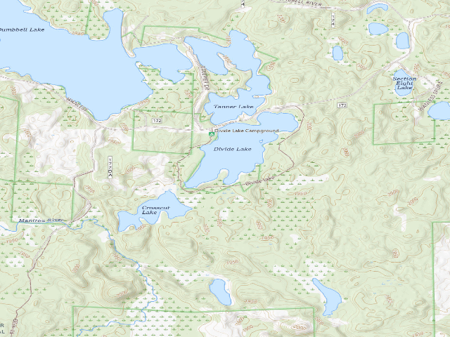 USGS topographic map of Divide Lake Site #1