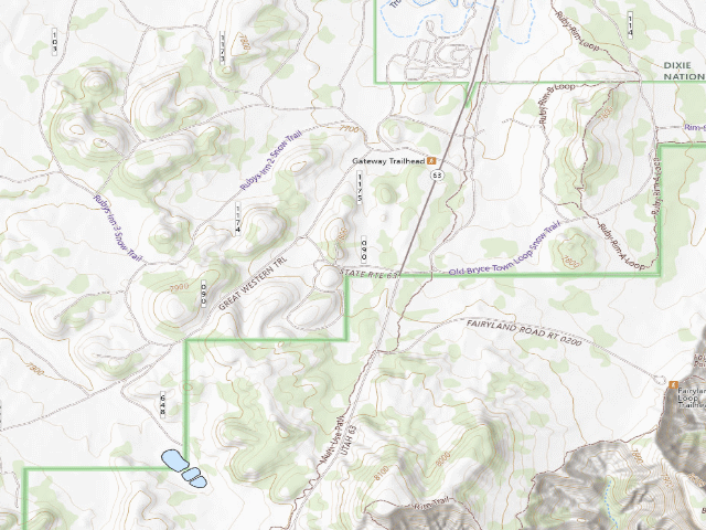 USGS topographic map of Dixie National Forest