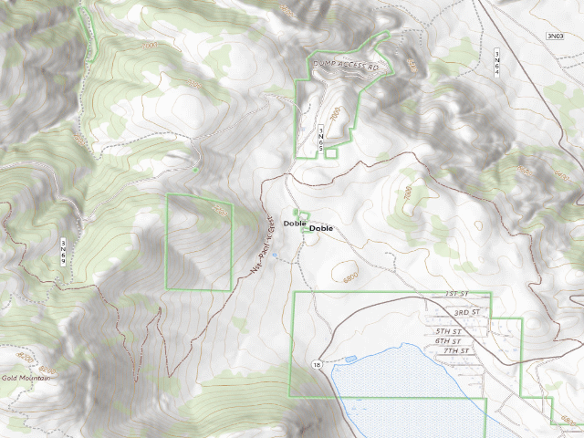 USGS topographic map of Doble, Pct Trail Camp