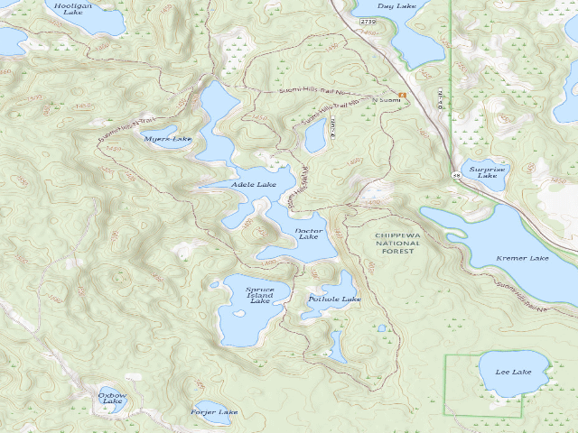 USGS topographic map of Doctor Lake (M2)