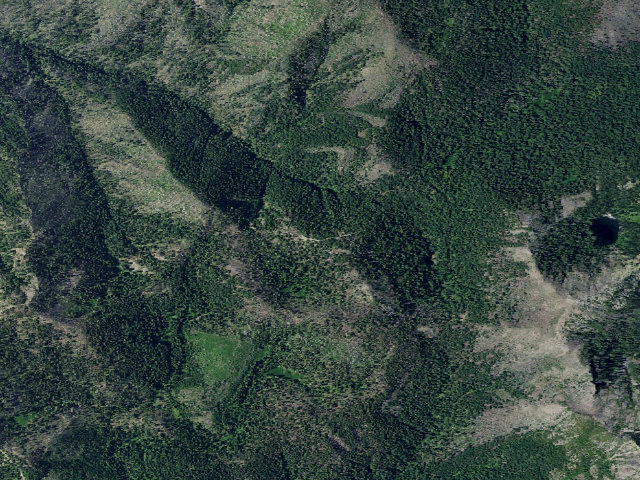 Aerial image of Doe Flat Trailhead