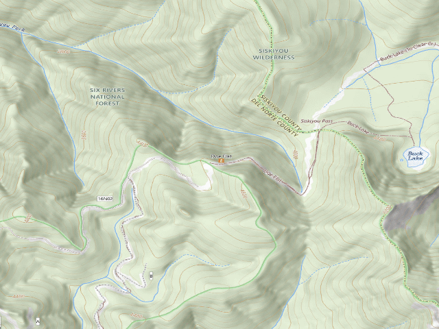 USGS topographic map of Doe Flat Trailhead