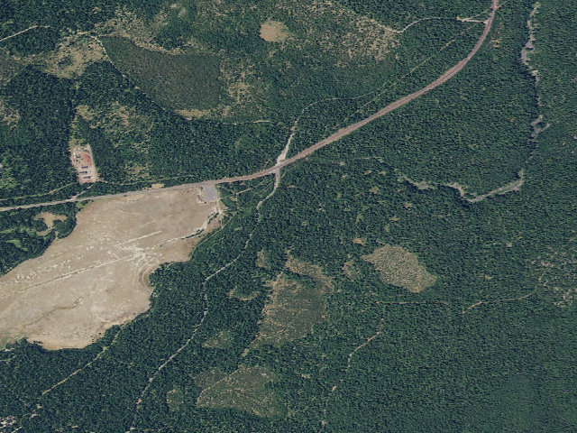 Aerial image of Doe Point Campground