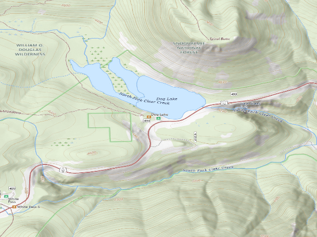 USGS topographic map of Dog Lake Campground