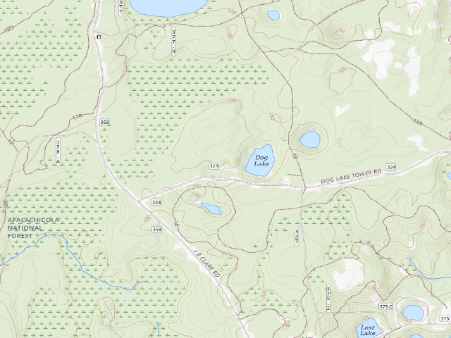 USGS topographic map of Dog Lake Day Use Area