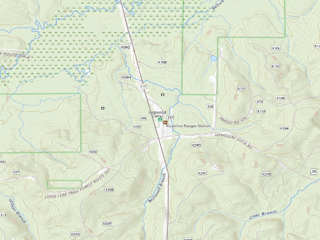 USGS topographic map of Dogwood Camp