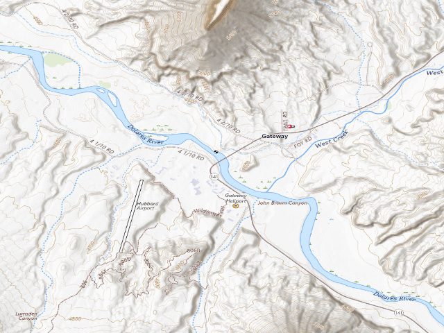 USGS topographic map of Dolores River (Ut)