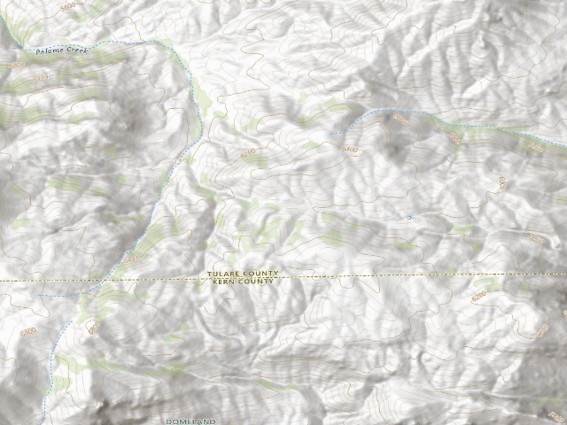 USGS topographic map of Domeland Wilderness