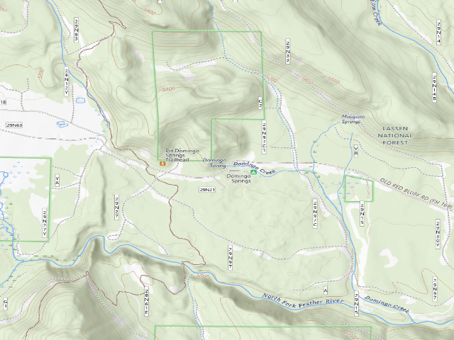 USGS topographic map of Domingo Springs