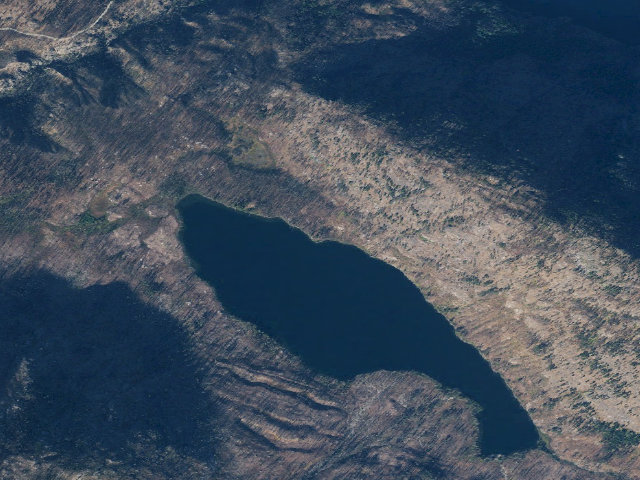 Aerial image of Domke Lake Campground