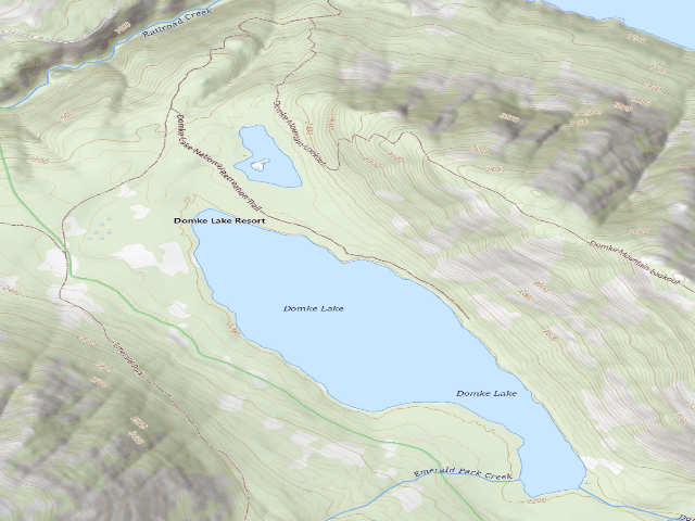 USGS topographic map of Domke Lake Campground