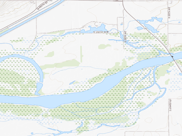 USGS topographic map of Don Dworak WMA