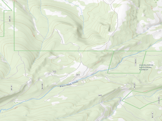 USGS topographic map of Doney Lake Rd-003