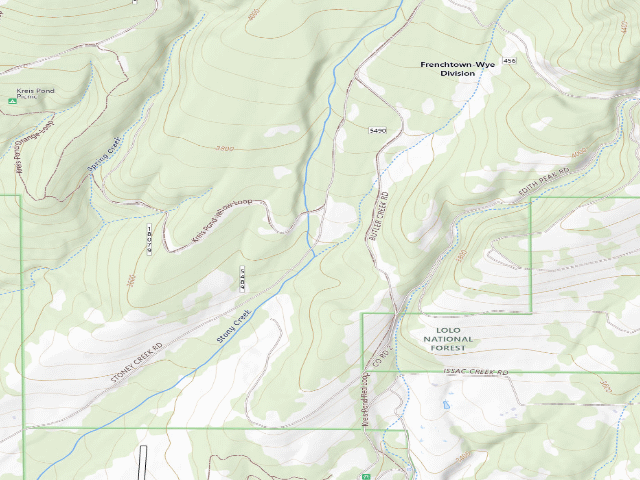USGS topographic map of Donkey Alley 1