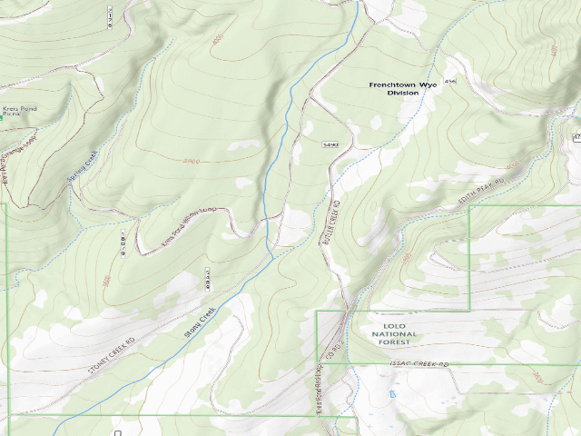 USGS topographic map of Donkey Alley 2