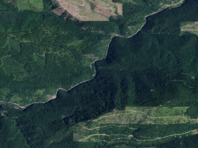 Aerial image of Donkey Creek