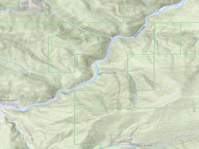 USGS topographic map of Donkey Creek