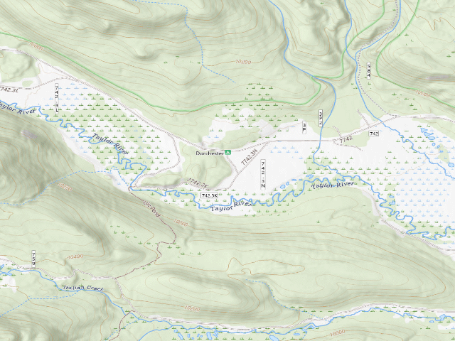 USGS topographic map of Dorchester Campground