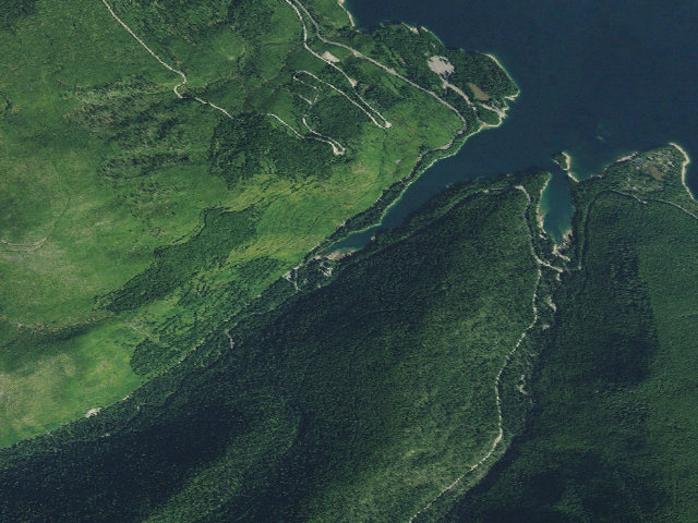 Aerial image of Doris Creek
