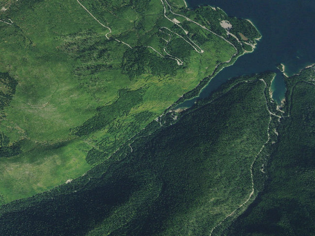 Aerial image of Doris Creek Pullout