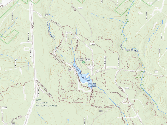 USGS topographic map of Double Lake Recreation Area