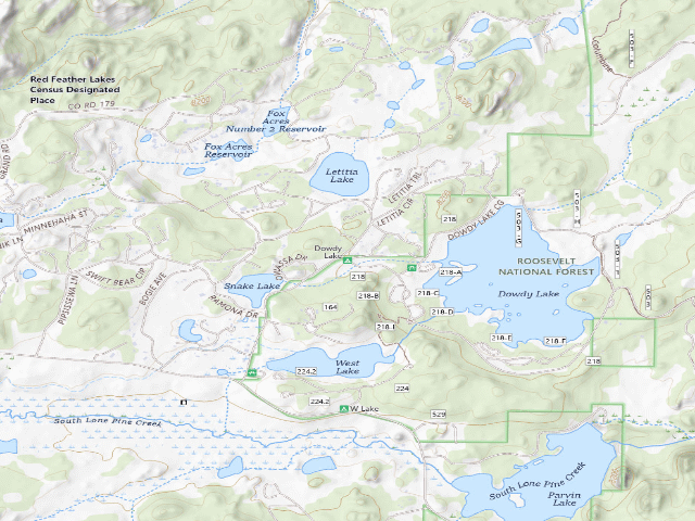 USGS topographic map of Dowdy Lake