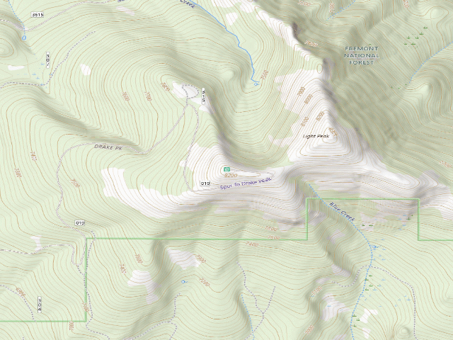 USGS topographic map of Drake Peak Lookout