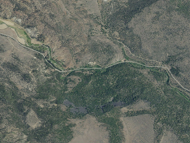 Aerial image of Drews Creek Campground