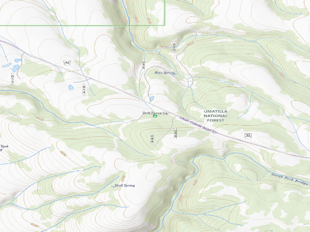 USGS topographic map of Drift Fence