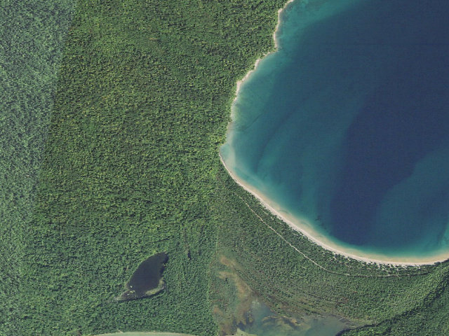 Aerial image of Driftwood Campsite
