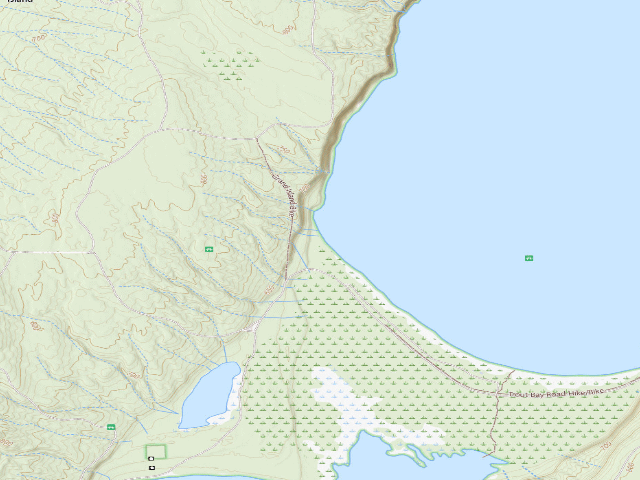 USGS topographic map of Driftwood Campsite