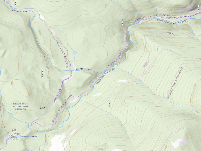 USGS topographic map of Drop Creek
