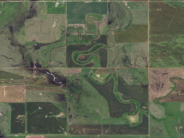 Aerial image of Drummond Flats WMA primitive camp #1