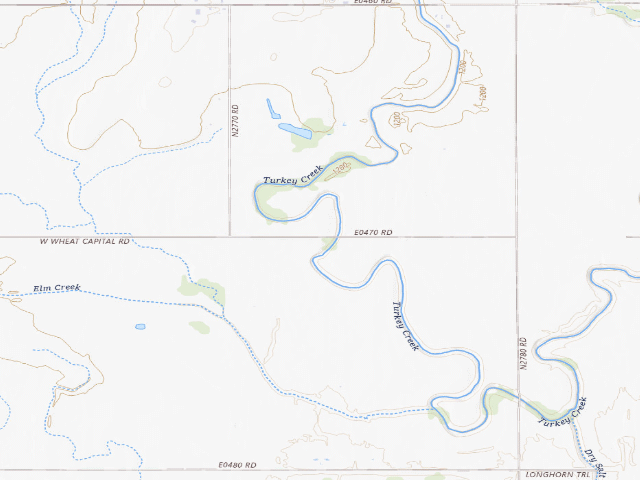 USGS topographic map of Drummond Flats WMA primitive camp #1