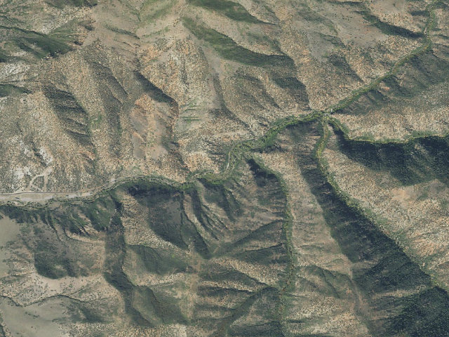 Aerial image of Dry Canyon (Diamond Fork)