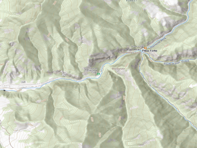 USGS topographic map of Dry Canyon (Diamond Fork)