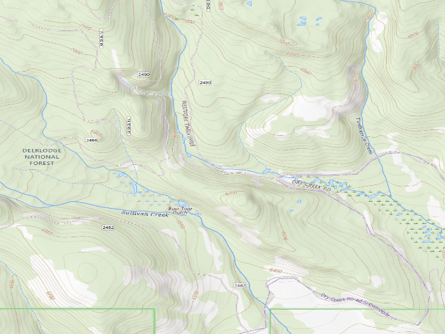 USGS topographic map of Dry Creek Rd 04
