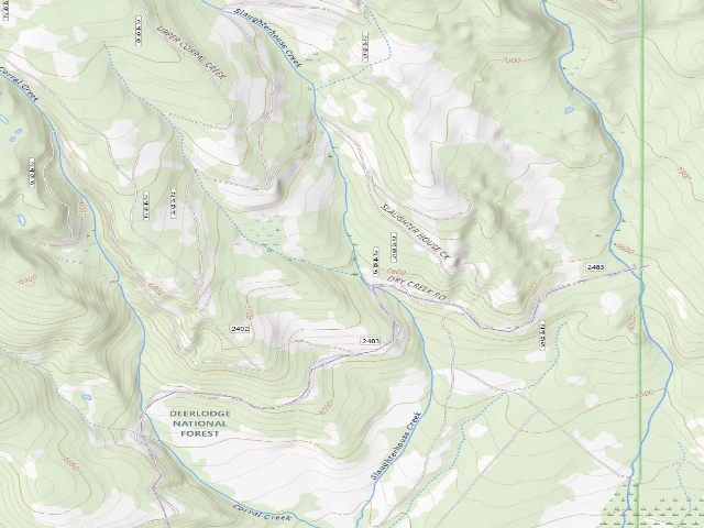 USGS topographic map of Dry Creek Rd 06
