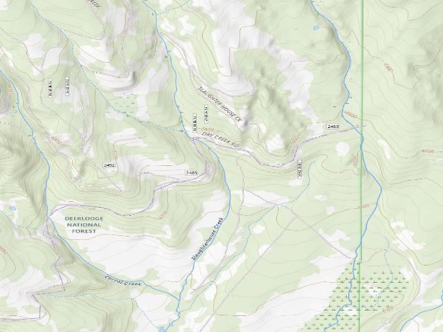 USGS topographic map of Dry Creek Rd 07