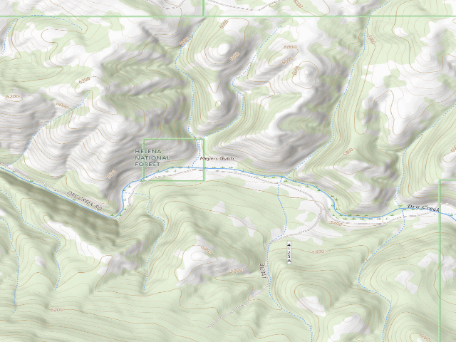 USGS topographic map of Dry Creek Rd 4123 006