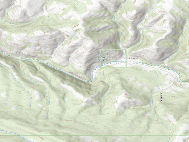 USGS topographic map of Dry Creek Rd 4123 007