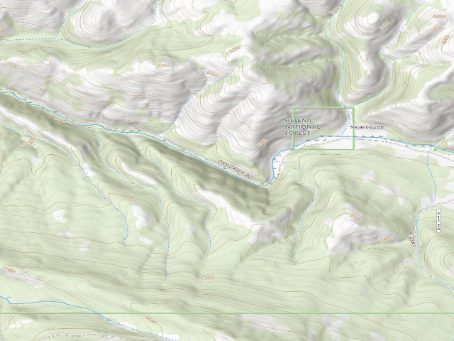 USGS topographic map of Dry Dreek Rd 4123 008