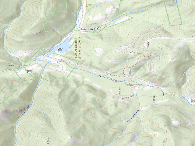 USGS topographic map of Dry Fork -004