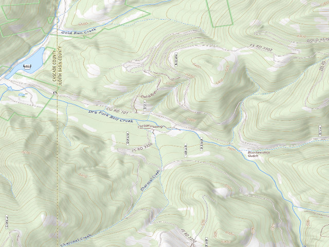 USGS topographic map of Dry Fork - 008