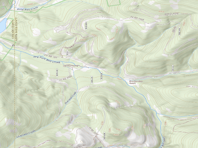USGS topographic map of Dry Fork -012