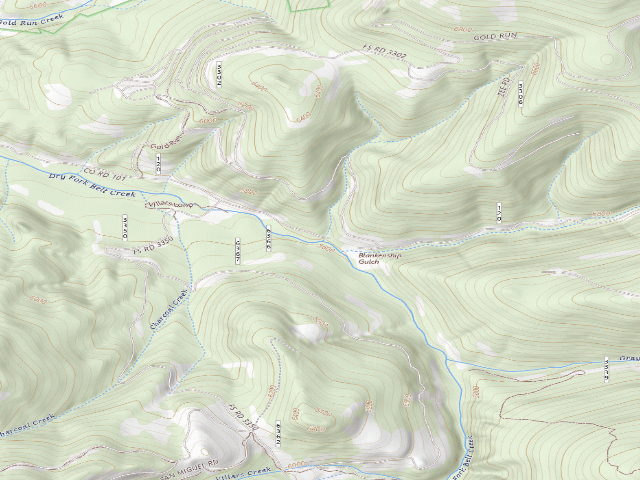 USGS topographic map of Dry Fork -013