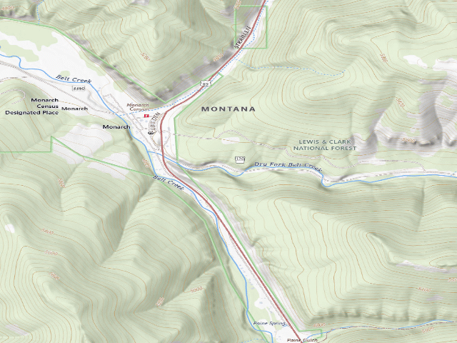 USGS topographic map of Dry Fork - 02