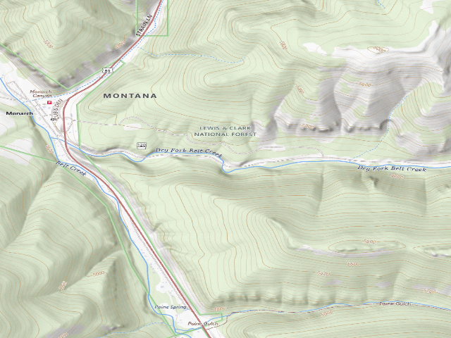 USGS topographic map of Dry Fork - 06