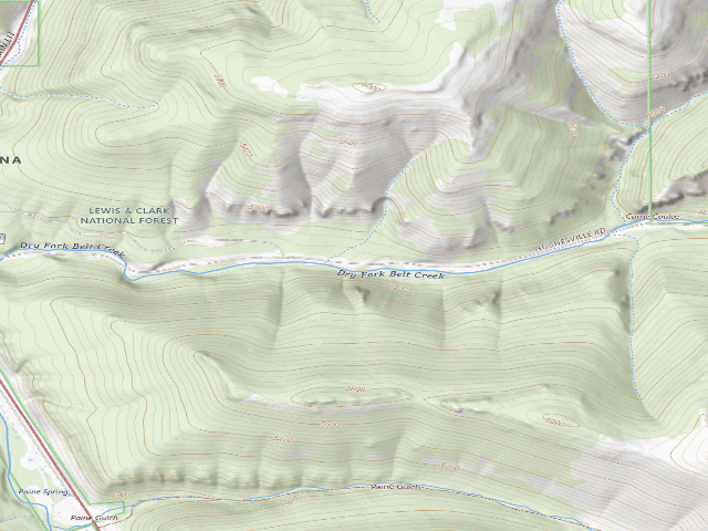 USGS topographic map of Dry Fork - 11